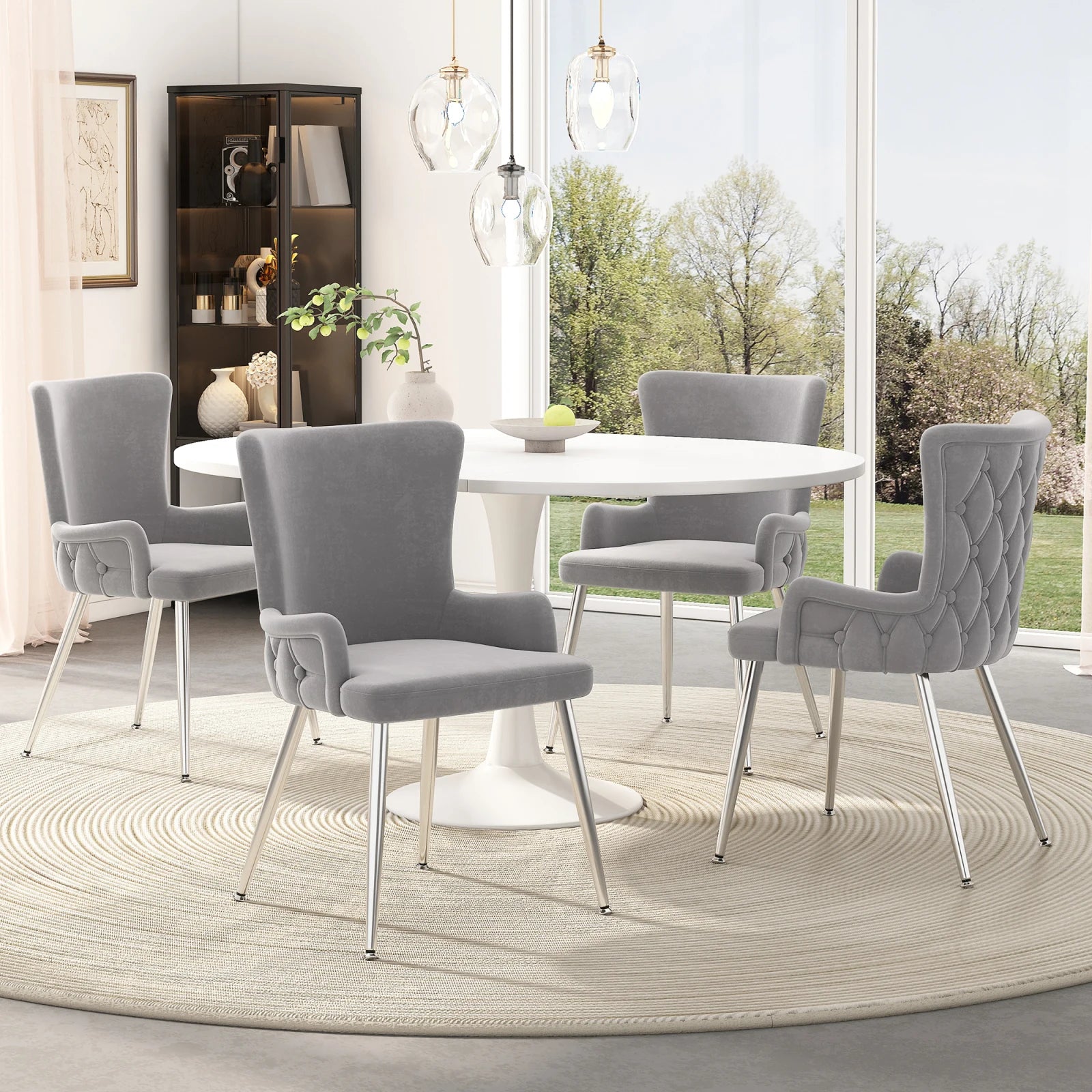 1+1  Velvet Dining Chair