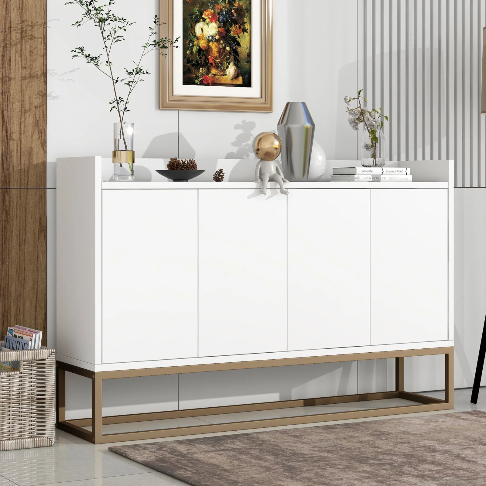 Modern 4 Doors Minimalist Chest of Drawers
