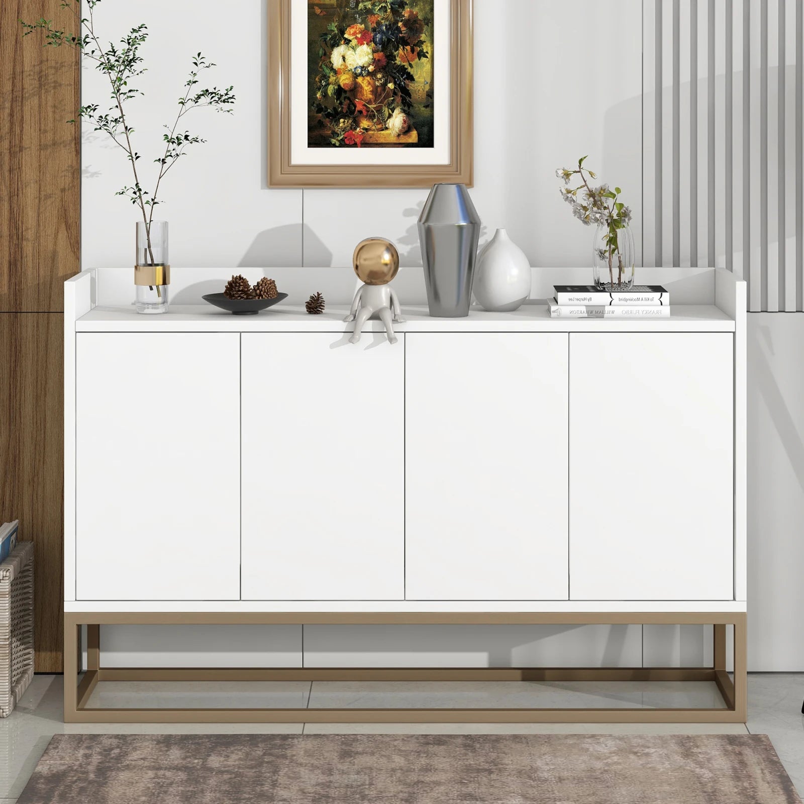 Modern 4 Doors Minimalist Chest of Drawers