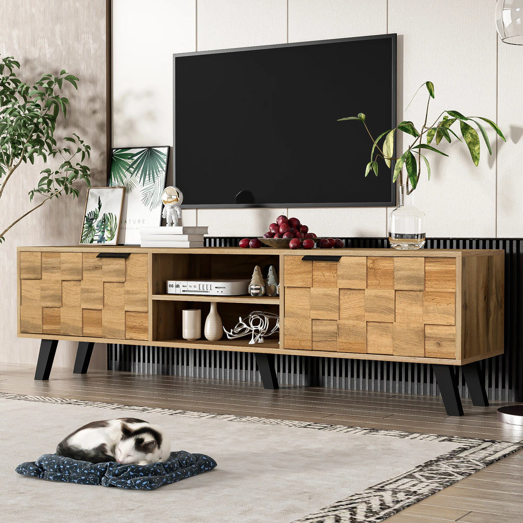 Modern TV Bench - Contemporary Living Room Stand | LUMORA