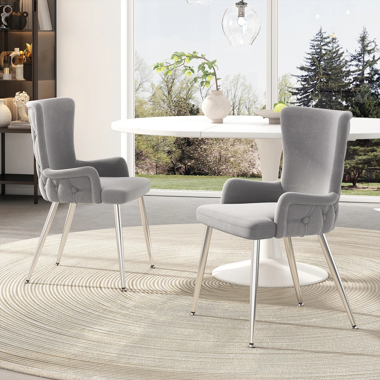 1+1  Velvet Dining Chair