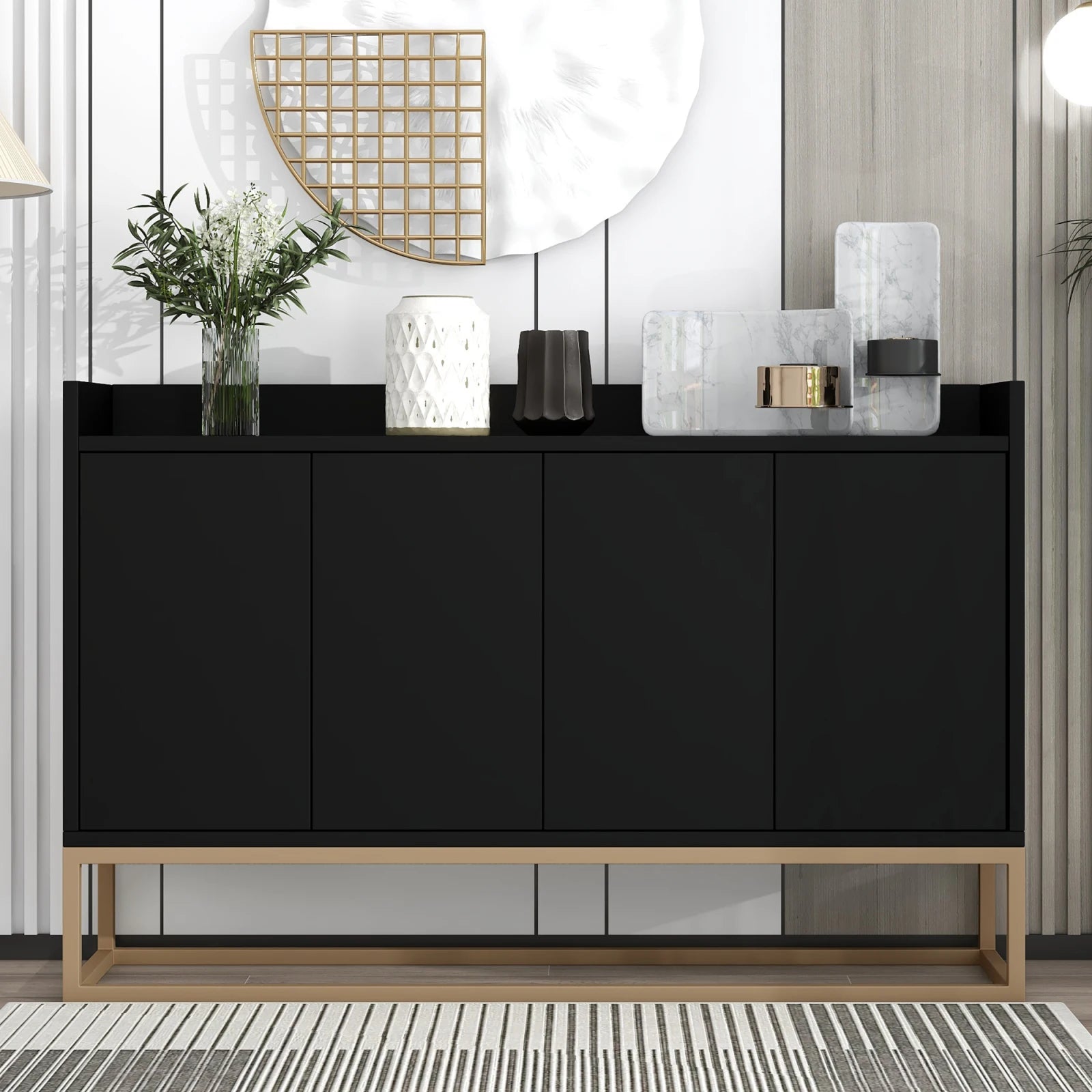 Modern 4 Doors Minimalist Chest of Drawers