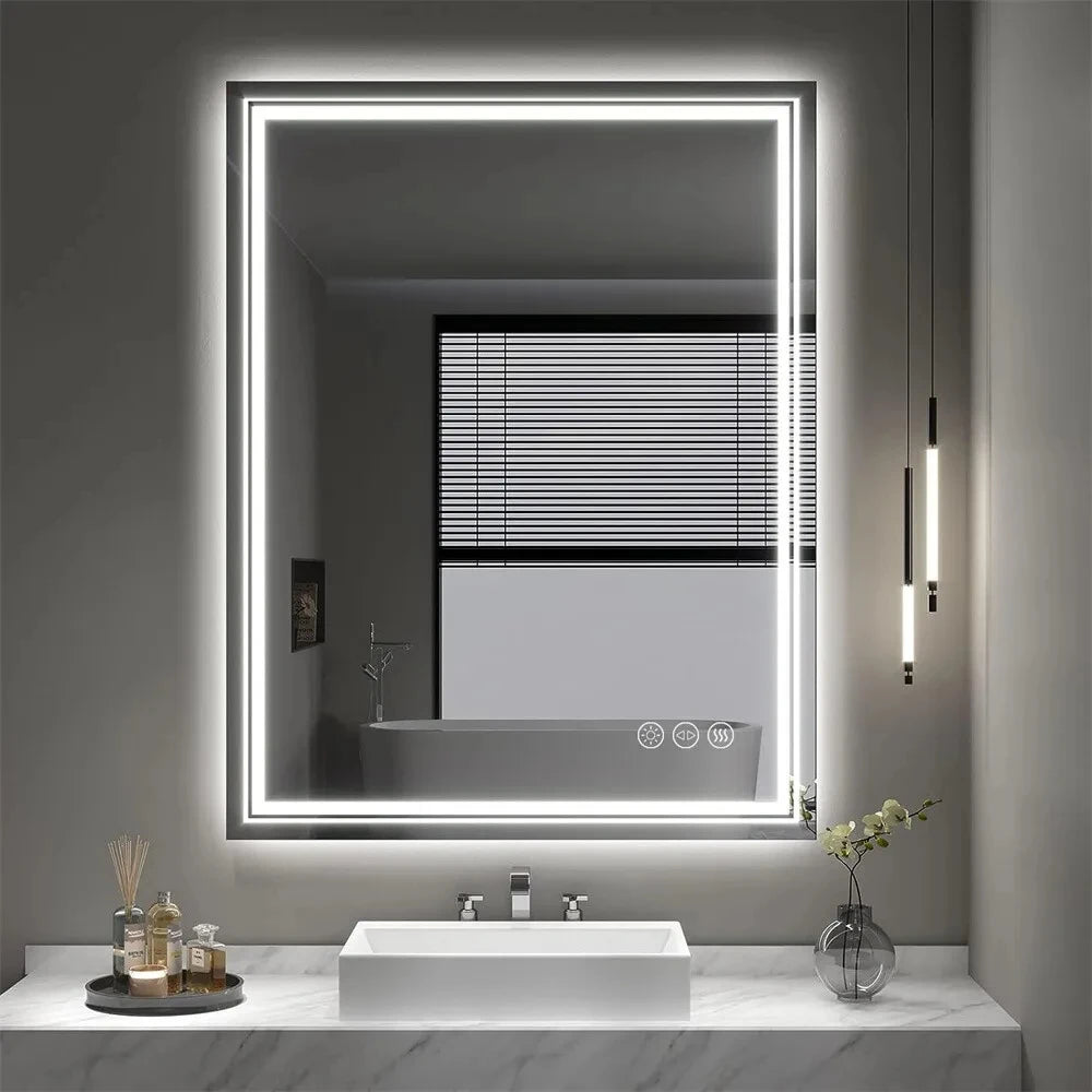 Big Bathroom Mirror with LED Lighting