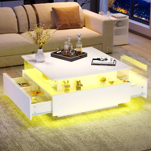 Modern Table with LED Lighting for Living room