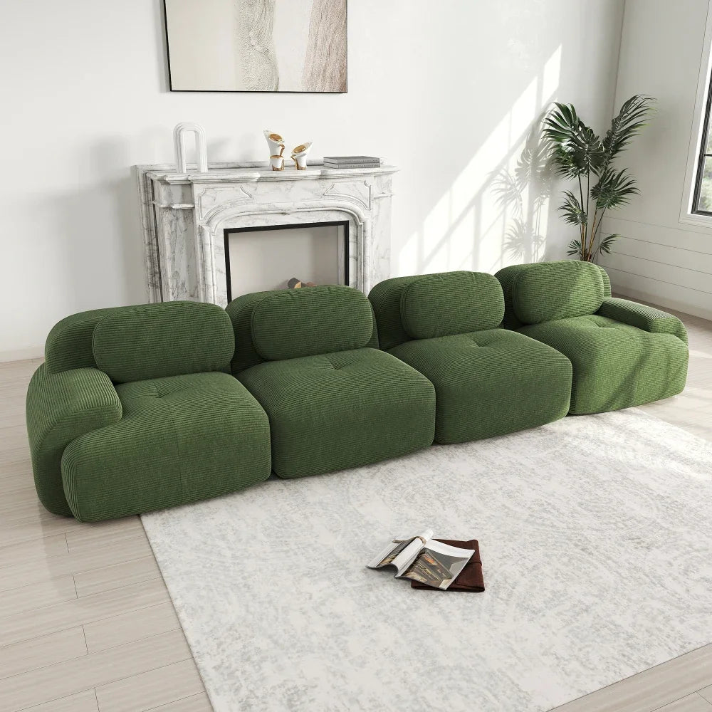 Verdant Modular Comfort Sofa - Green Luxury Seating | LUMORA
