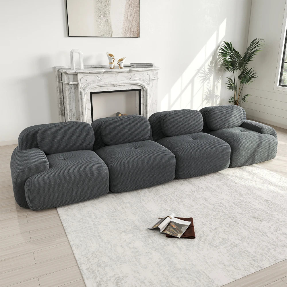 Verdant Modular Comfort Sofa - Green Luxury Seating | LUMORA