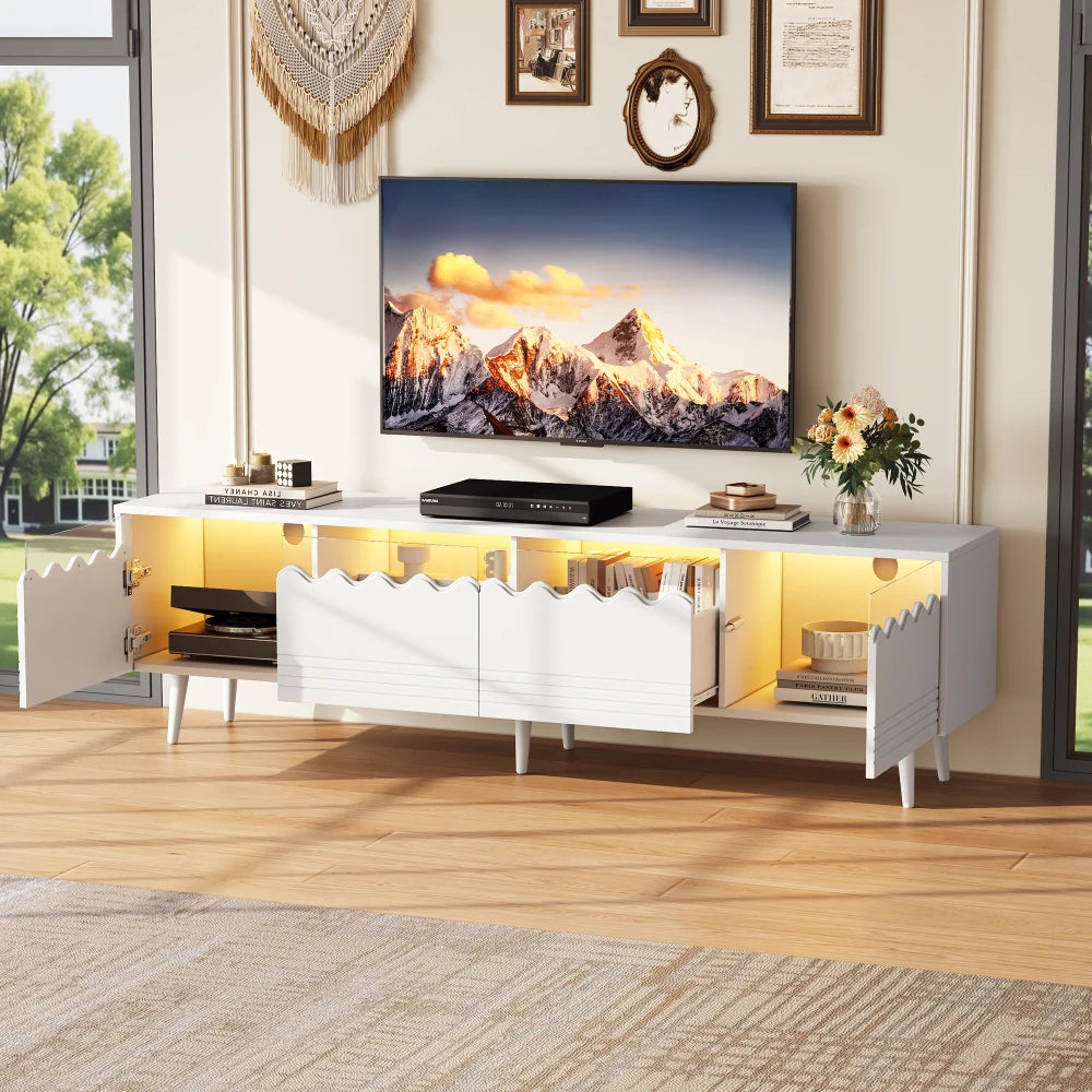 TV Bench with LED Lighing