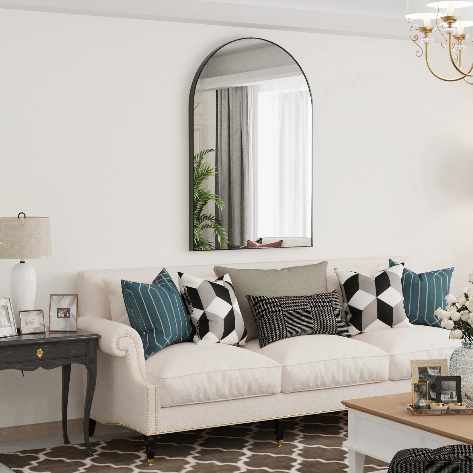 Premium Minimalist Bathroom Mirror - 38" Aluminum | LUMORA