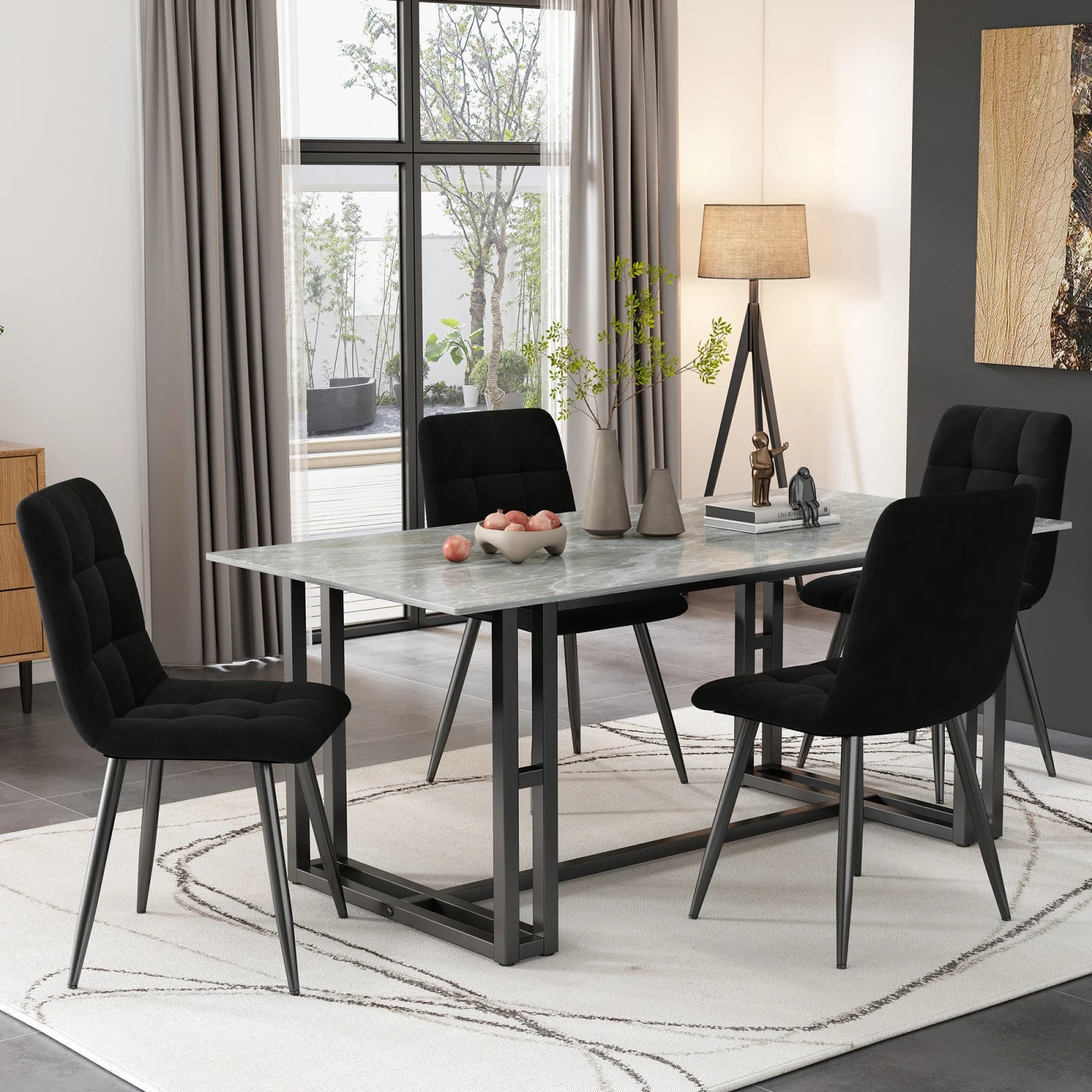Set of 4 Chairs - Modern Dining Room Seating | LUMORA