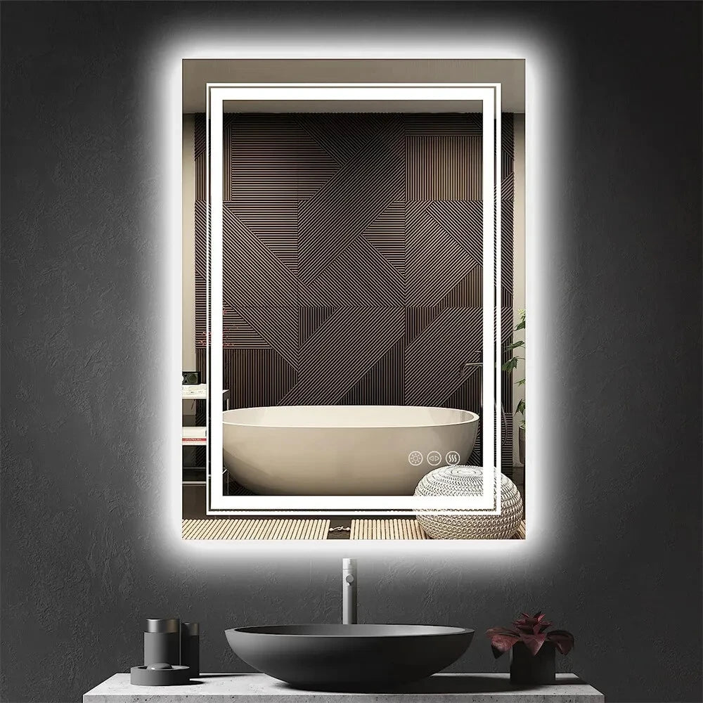 Big Bathroom Mirror with LED Lighting