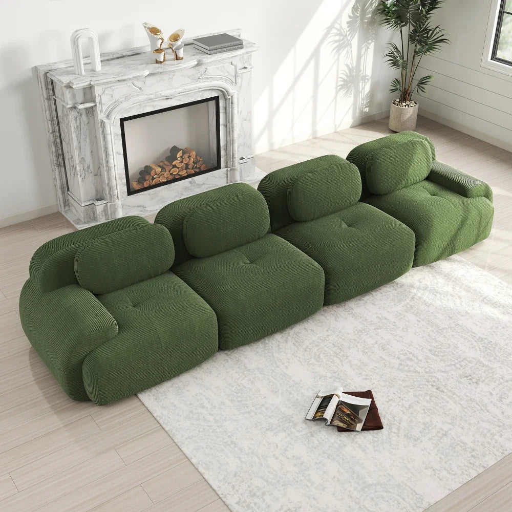 Verdant Modular Comfort Sofa - Green Luxury Seating | LUMORA