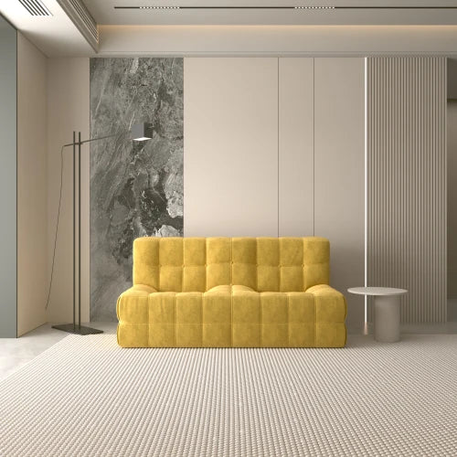 Гигантское кресло-мешок для отдыха - желтый мягкий напольный диван | LUMORA