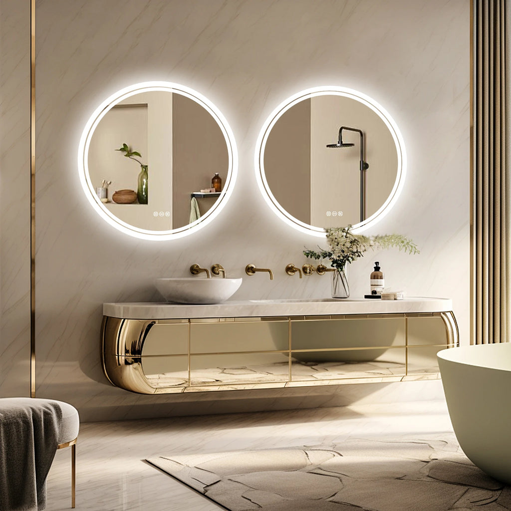 Bathroom Mirror with LED Lights Circle
