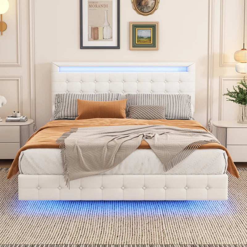 Bed with Under LED Lighting