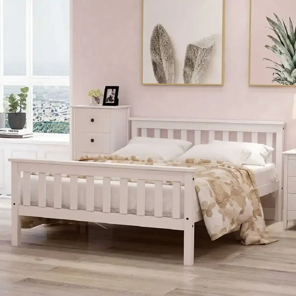 Double Wooden Bed