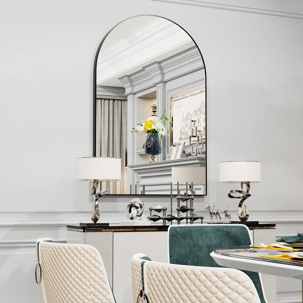 Premium Minimalist Bathroom Mirror - 38" Aluminum | LUMORA