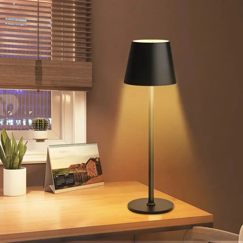 Minimalist LED Table Lamp with Touch Control - Black & White | LUMORA