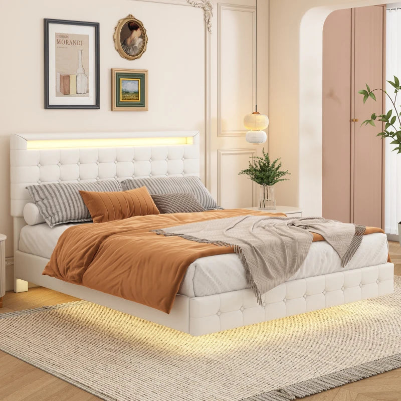 Bed with Under LED Lighting