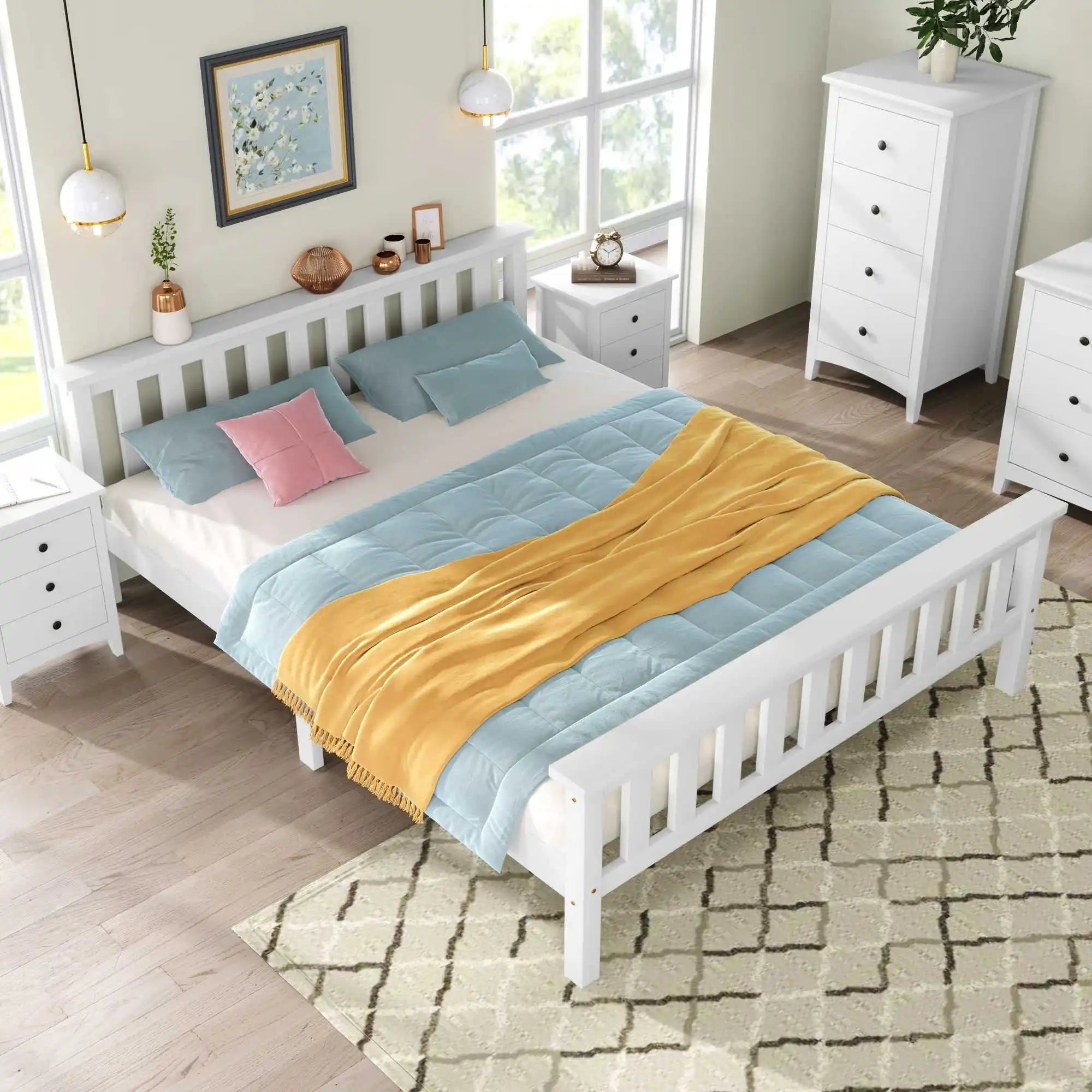 Double Wooden Bed