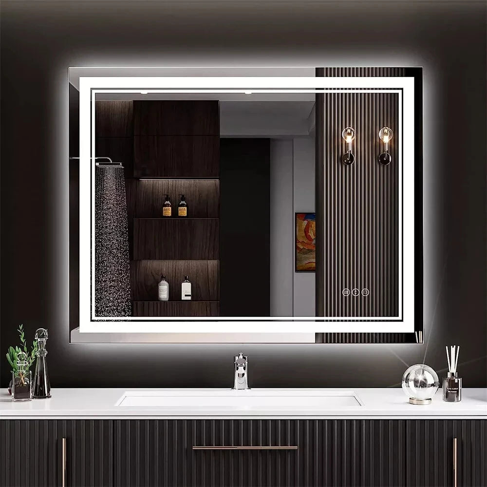 Big Bathroom Mirror with LED Lighting