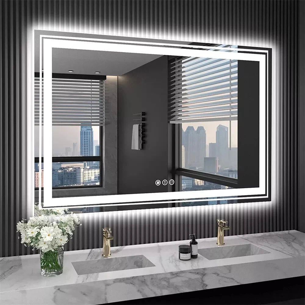 Big Bathroom Mirror with LED Lighting