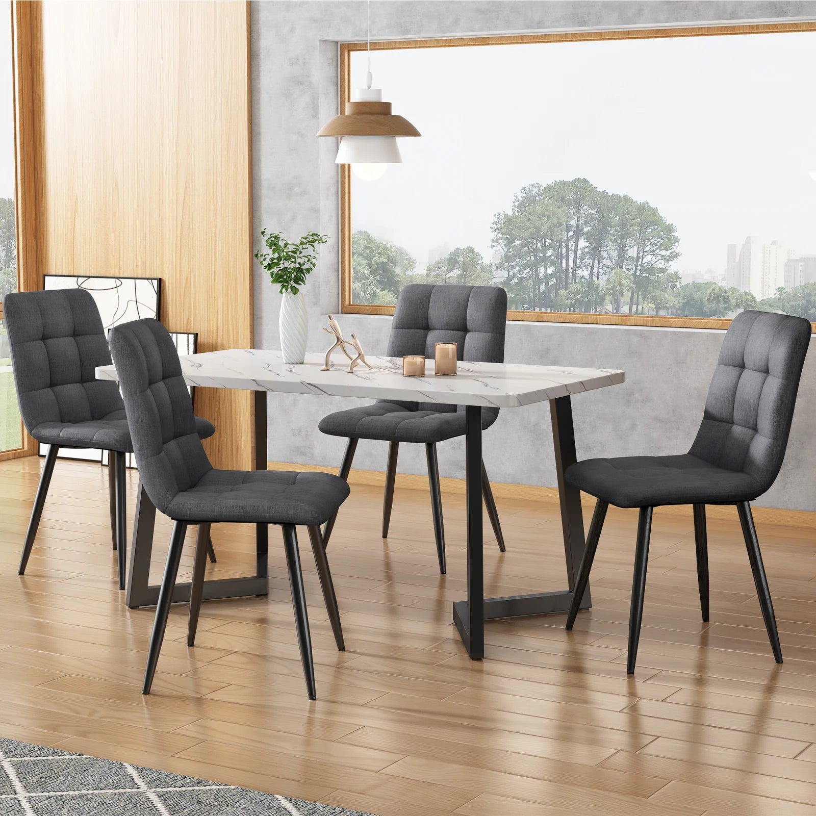 Set of 4 Chairs - Modern Dining Room Seating | LUMORA