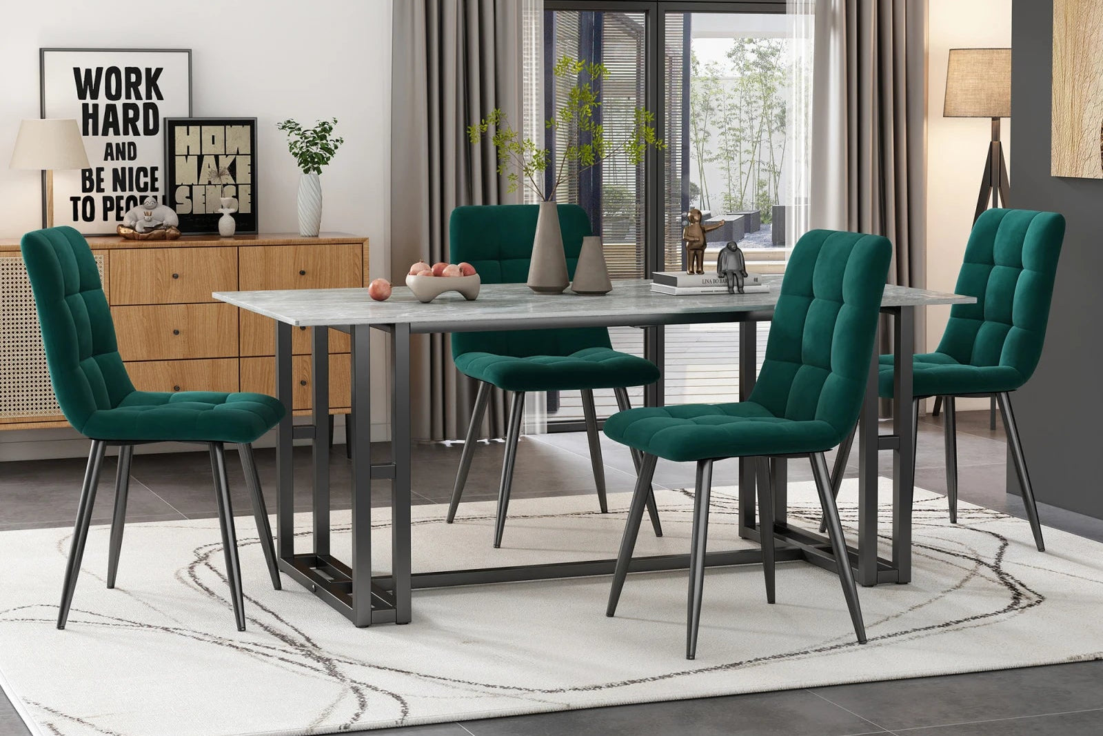 Set of 4 Chairs - Modern Dining Room Seating | LUMORA