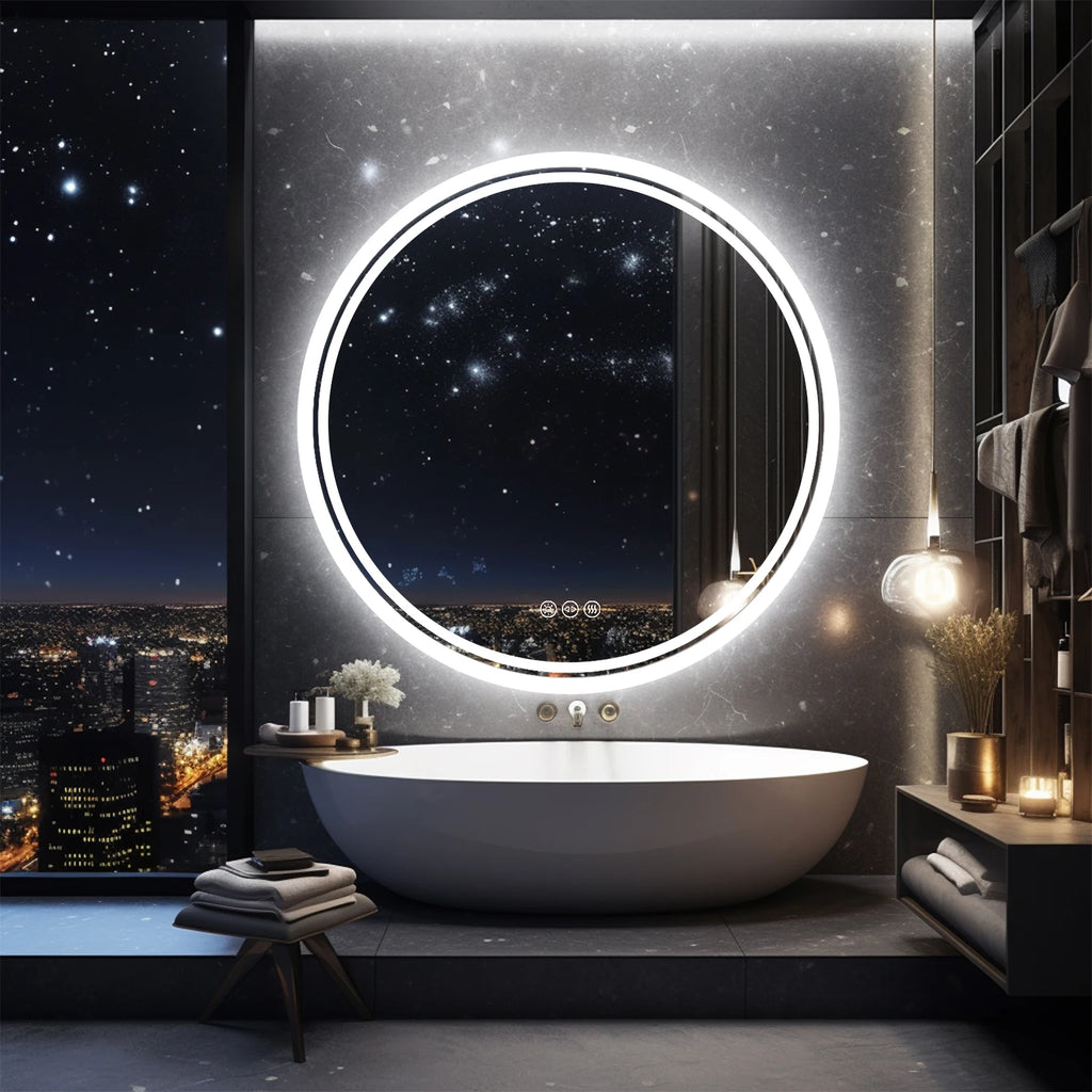 Bathroom Mirror with LED Lights Circle