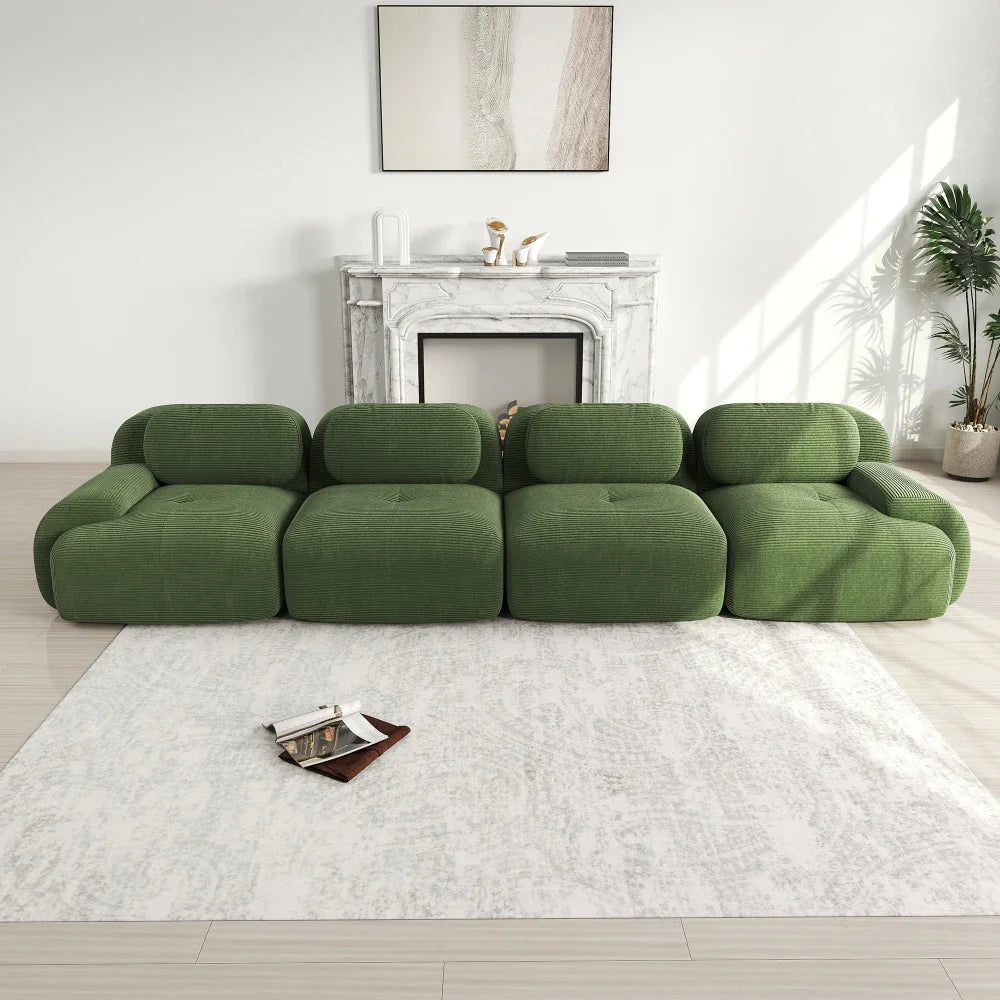 Verdant Modular Comfort Sofa - Green Luxury Seating | LUMORA