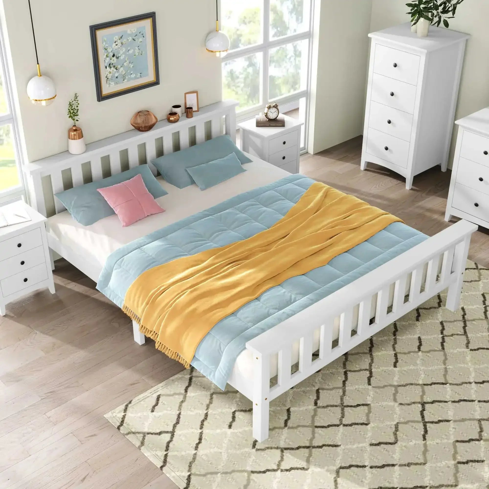 Double Wooden Bed